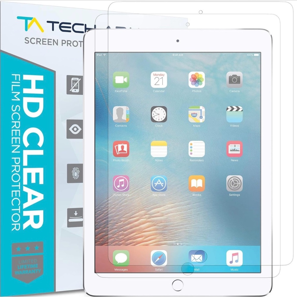 NWT Tech Armor 2 Pack Apple iPad Air Premium HD Clear Screen Protector